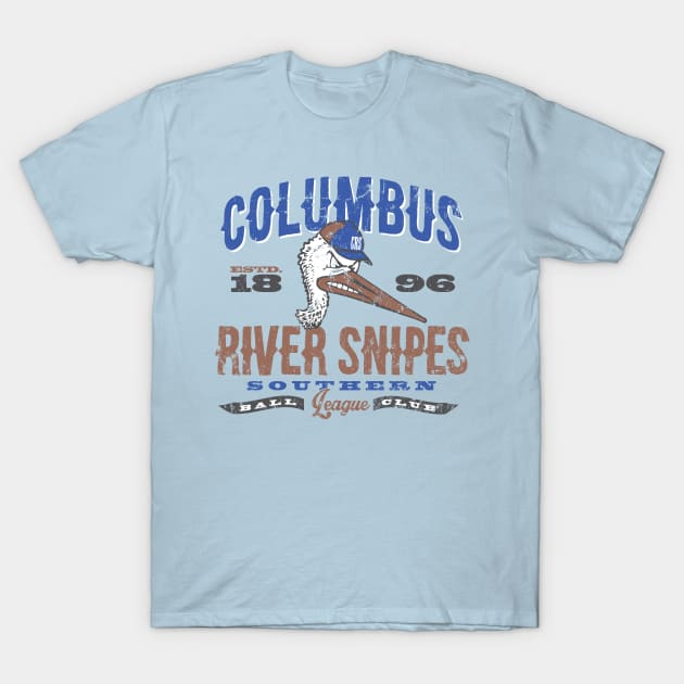 Columbus River Snipes Baseball T-Shirt by MindsparkCreative